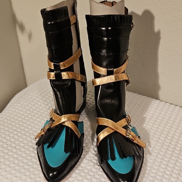 Tabitha Simmons Multi-color Cut-out Boots